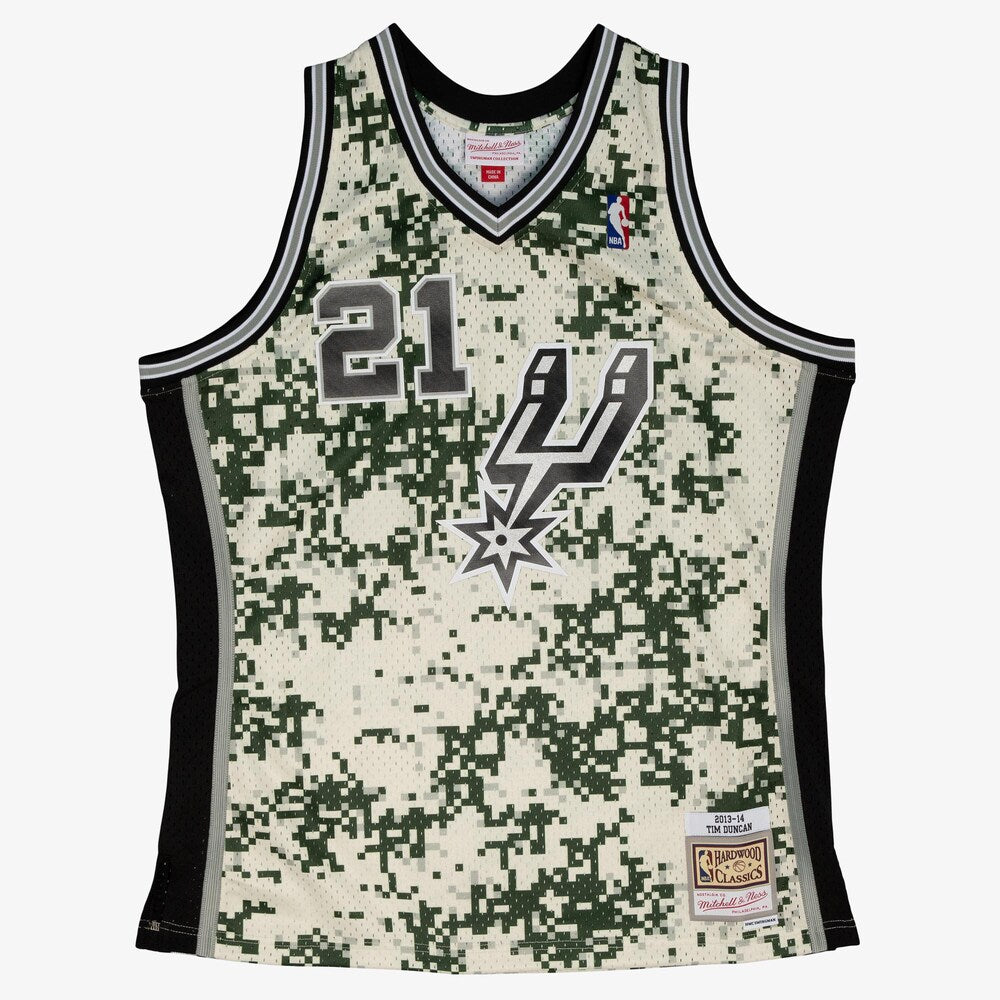 San Antonio Spurs Tim Duncan NBA jersey front view