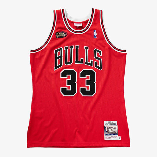 Chicago Bulls Finals Scottie Pippen NBA jersey front view