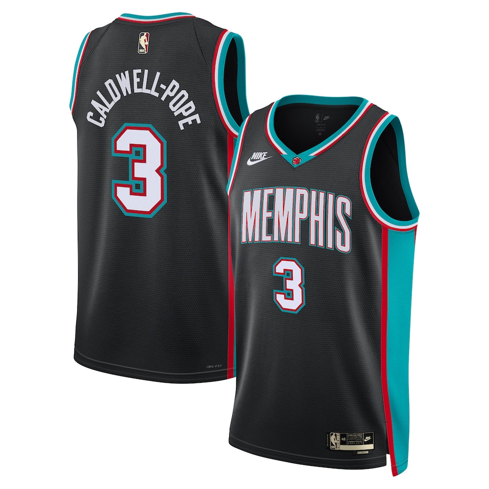 MEM Classic Edition Jersey - Black - Kentavious Caldwell-Pope - Unisex RTJ Basketball 312