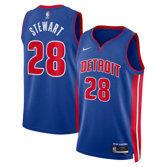 DET Icon Edition Swingman Jersey - Blue - Isaiah Stewart - Unisex RTJ Basketball 362