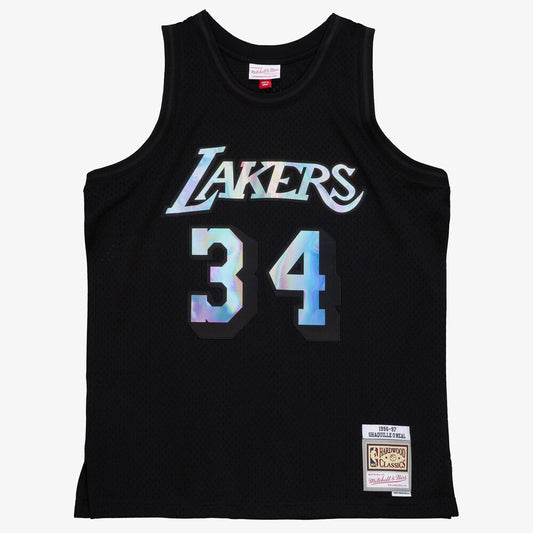Los Angeles Lakers Iridescent Swingman Jersey 1996 Shaquille Oneal - stitched basketball jersey fanwear