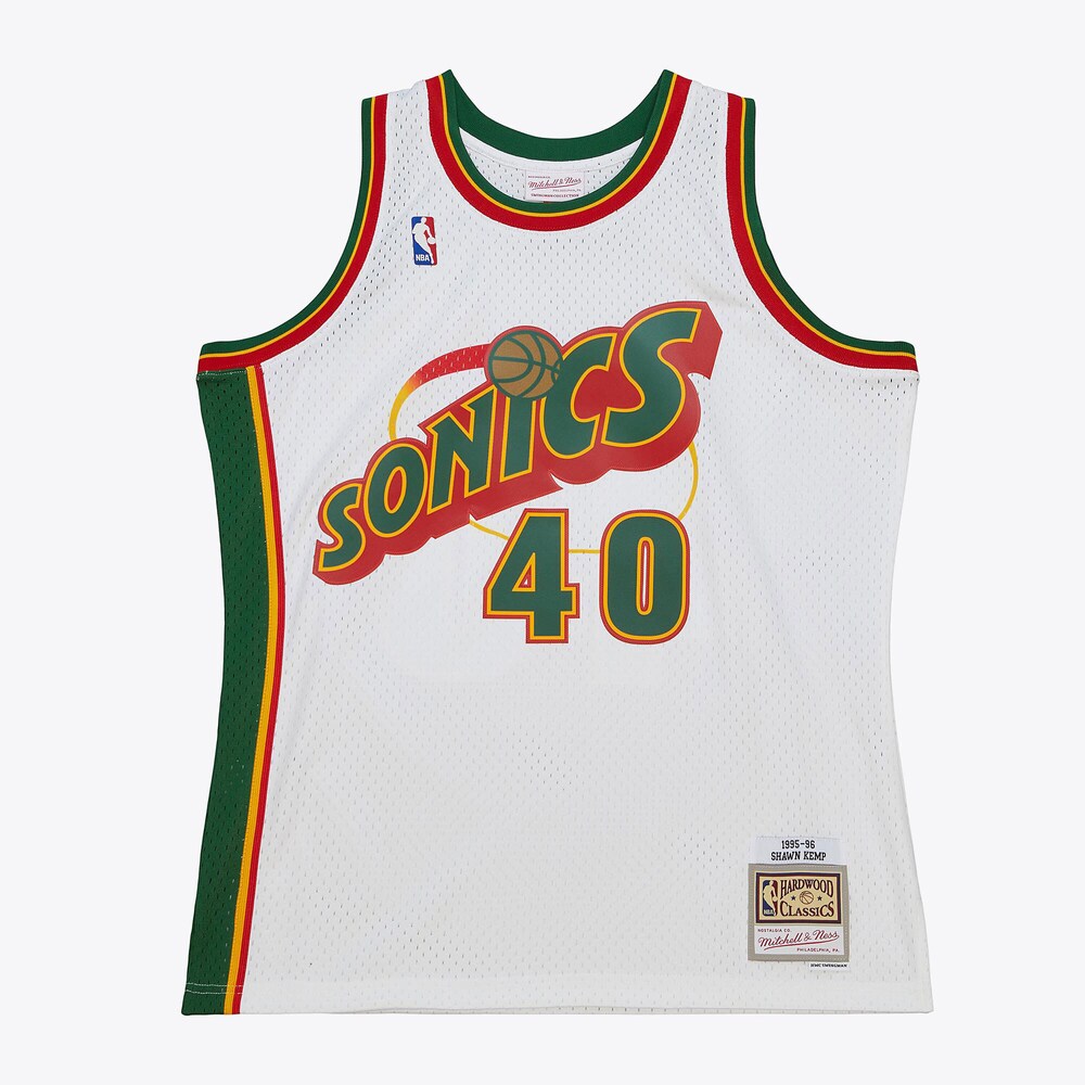 Seattle Supersonics Swingman Jersey Home Shawn Kemp 1995 - stitched basketball jersey fanwear