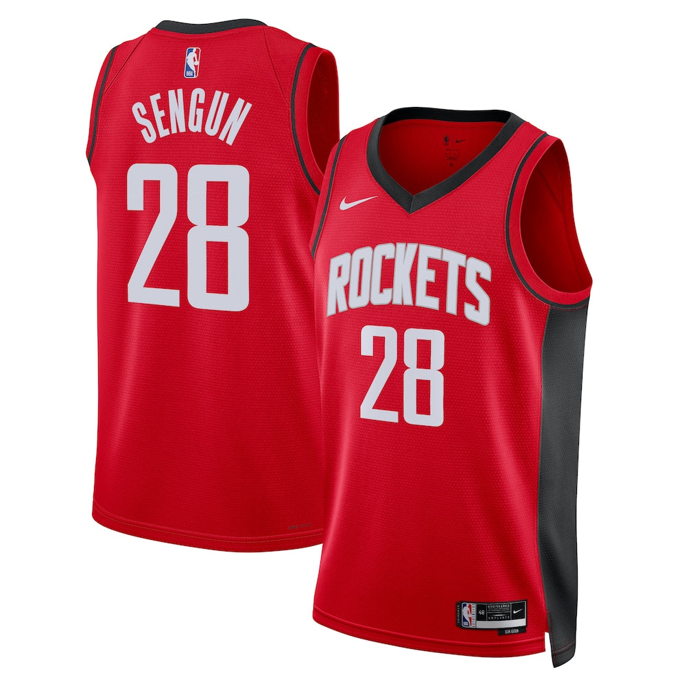 Houston Rockets Icon Edition Swingman Jersey Red Alperen Sengun Unisex - stitched basketball jersey fanwear