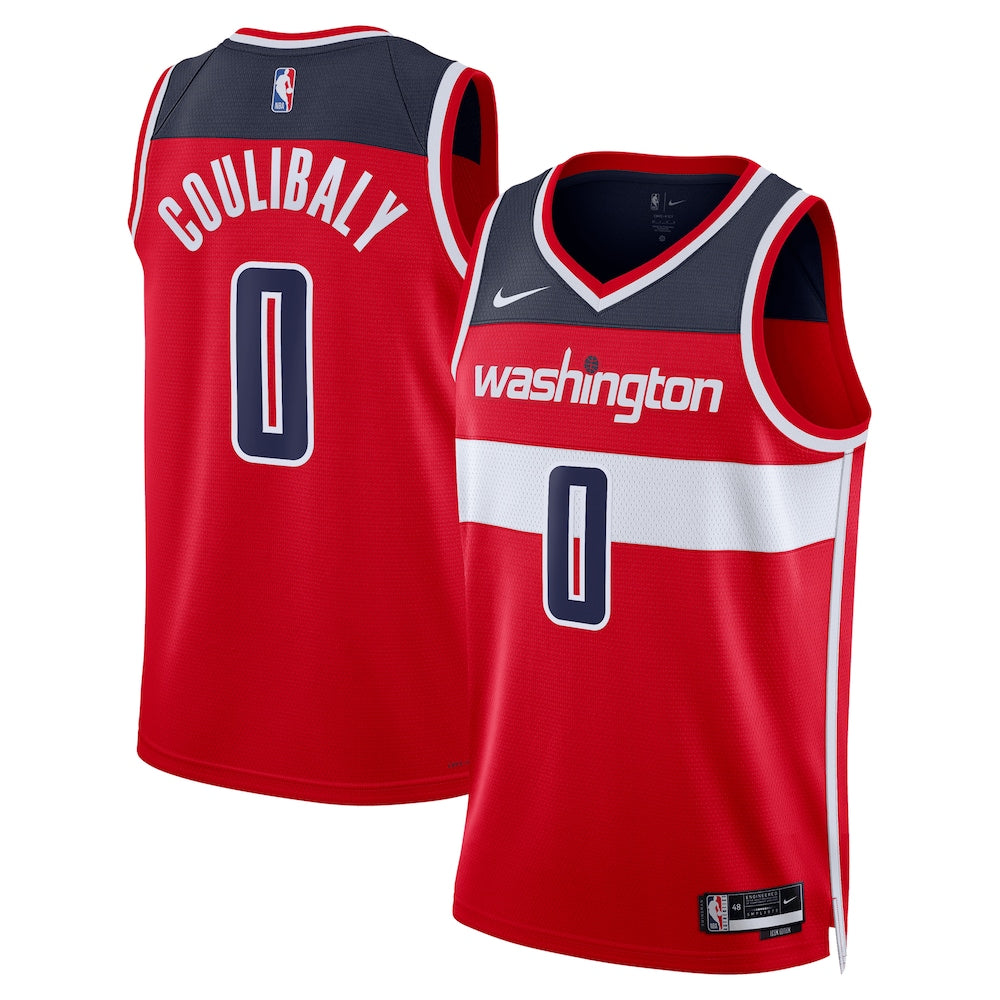 Washington Wizards Icon Edition Swingman Jersey Red Bilal Coulibaly Unisex - stitched basketball jersey fanwear