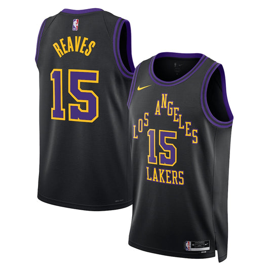 Los Angeles Lakers 2025-26 City Edition Swingman Jersey Black Austin Reaves Unisex - stitched basketball jersey fanwear