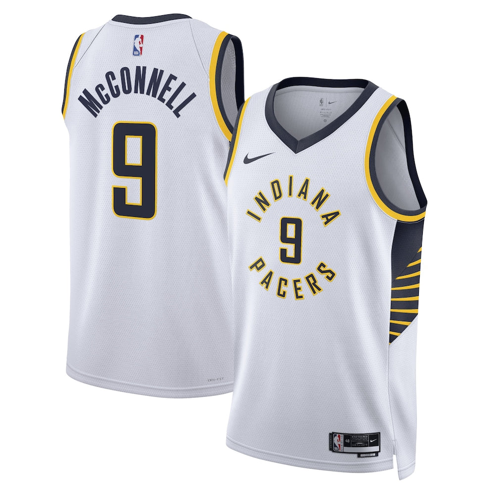 Indiana Pacers Association Edition Swingman Jersey White Tj Mcconnell Unisex stitched basketball jersey for game day fanwear