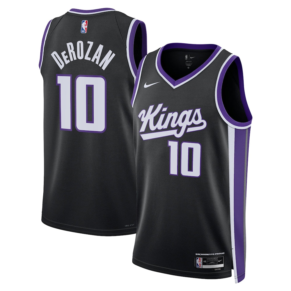 Sacramento Kings Icon Edition Swingman Jersey Black Demar Derozan Unisex stitched basketball jersey for game day fanwear