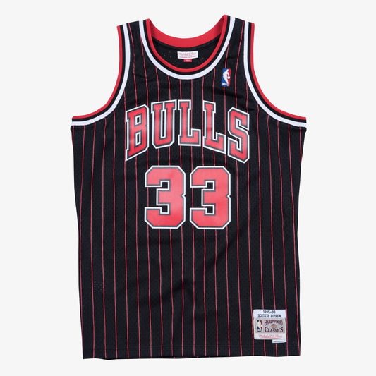 Chicago Bulls Swingman Jersey Alternate Scottie Pippen 1995 stitched basketball jersey for game day fanwear