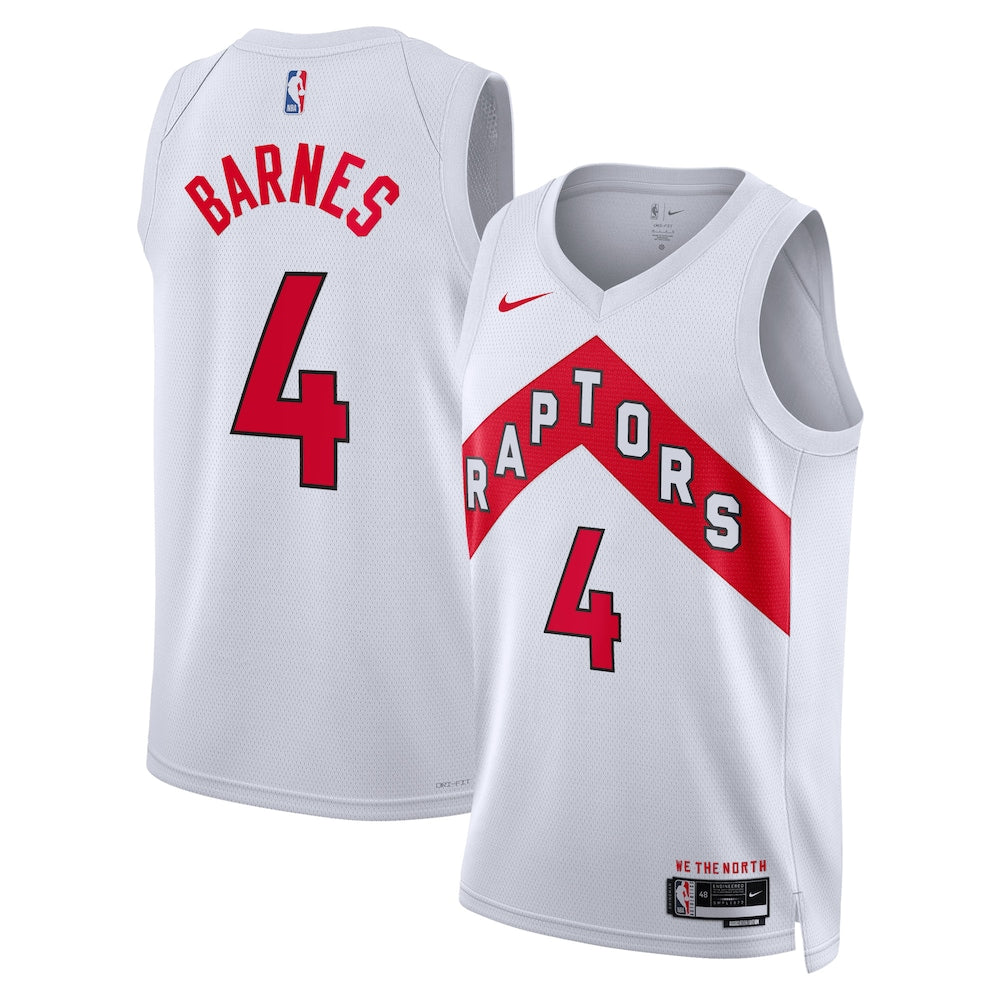 Toronto Raptors Association Edition Swingman Jersey White Scottie Barnes Unisex stitched basketball jersey for game day