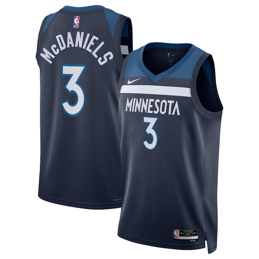 MIN Icon Edition Swingman Jersey - Navy - Jaden McDaniels - Unisex RTJ Basketball 493