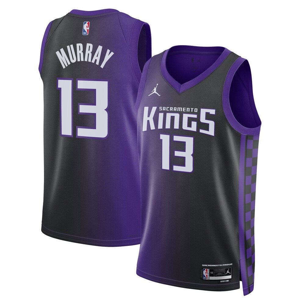 Sacramento Kings Jordan Brand Statement Edition Swingman Jersey Purple Keegan Murray Unisex stitched basketball jersey for