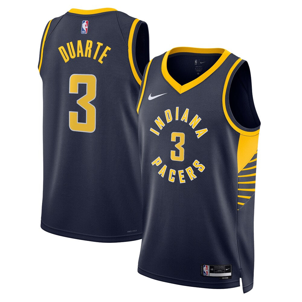 Indiana Pacers Icon Edition Swingman Jersey Navy Tyrese Haliburton Unisex stitched basketball jersey for game day fanwear