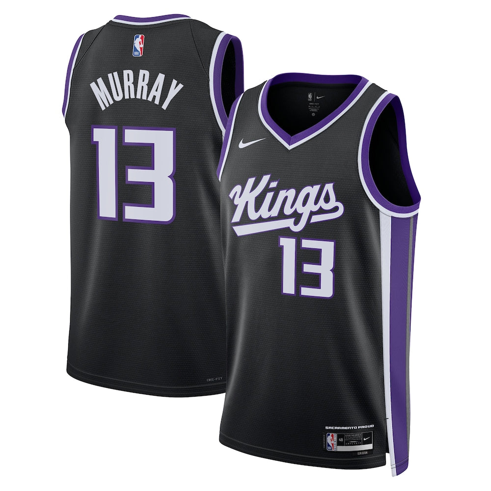 Sacramento Kings Icon Edition Swingman Jersey Black Keegan Murray Unisex stitched basketball jersey for game day fanwear