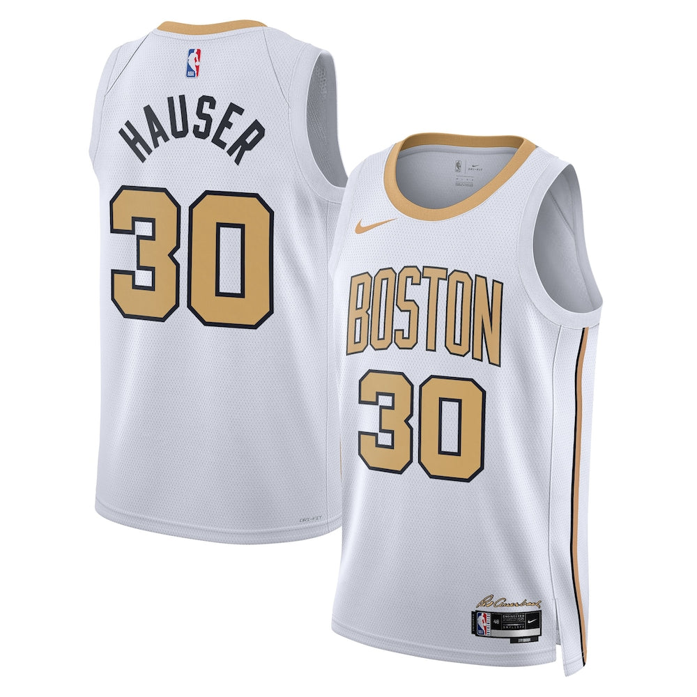 Boston Celtics 2025-26 City Edition Swingman Jersey White Sam Hauser Unisex stitched basketball jersey for game day fanwear
