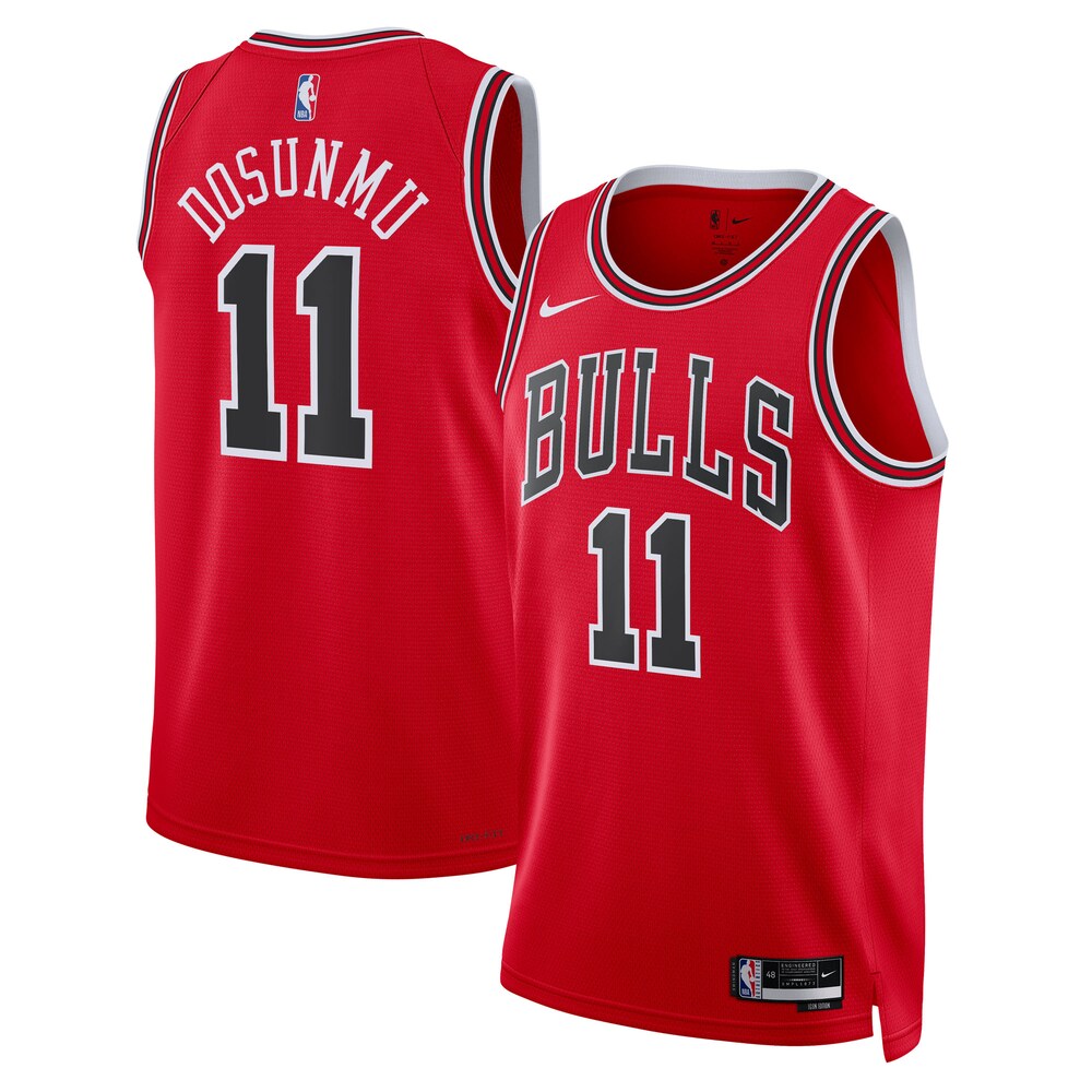 Chicago Bulls Icon Edition Swingman Jersey Red Ayo Dosunmu Unisex stitched basketball jersey for game day fanwear