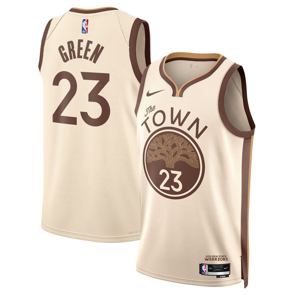 Golden State Warriors 2025-26 City Edition Swingman Jersey Tan Draymond Green Unisex stitched basketball jersey for game day
