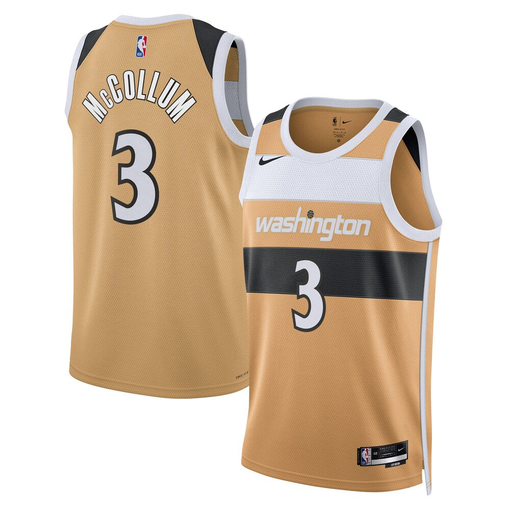 WAS 2025/26 City Edition Swingman Jersey - Tan - CJ McCollum - Unisex RTJ Basketball 319