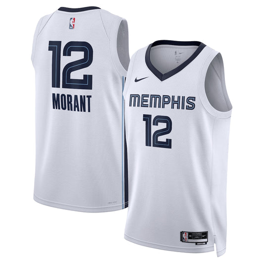 MEM Association Edition Swingman Jersey - White - Ja Morant - Unisex RTJ Basketball 483
