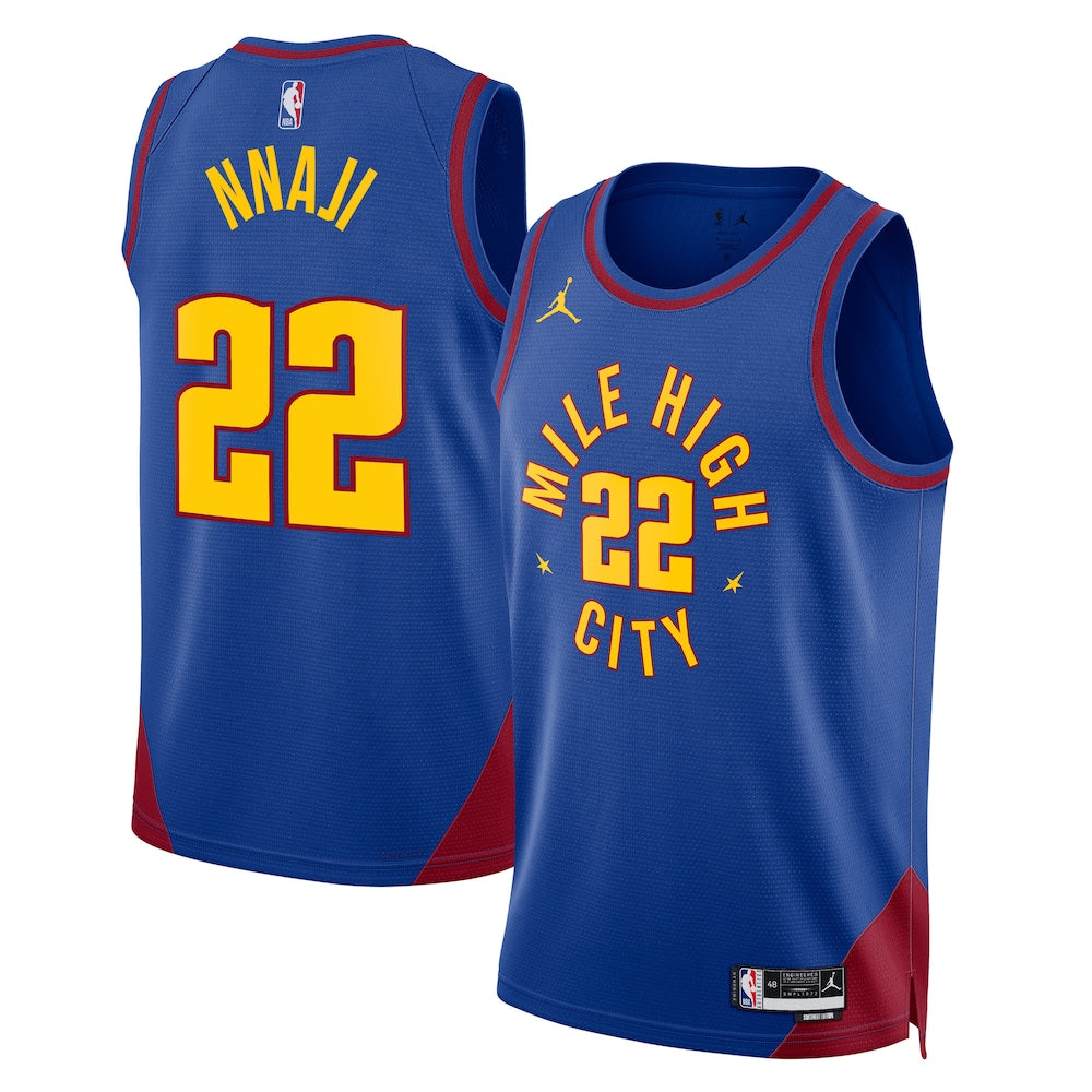 DEN Jordan Statement Edition Swingman Jersey - Blue - Zeke Nnaji - Unisex RTJ Basketball 688