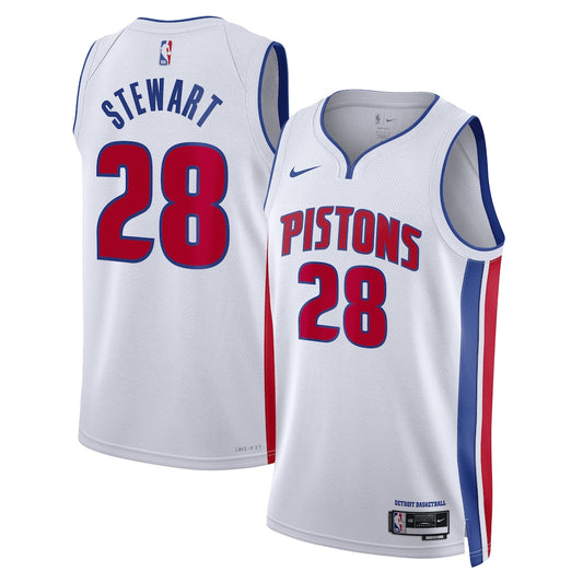DET Association Edition Swingman Jersey - White - Isaiah Stewart - Unisex RTJ Basketball 721