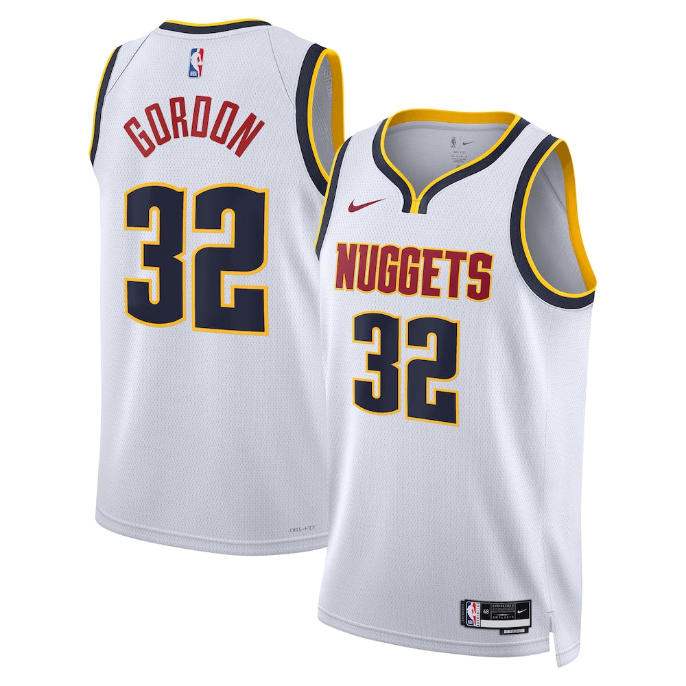 Denver Nuggets Association Edition Swingman Jersey White Aaron Gordon Unisex stitched basketball jersey for game day fanwear
