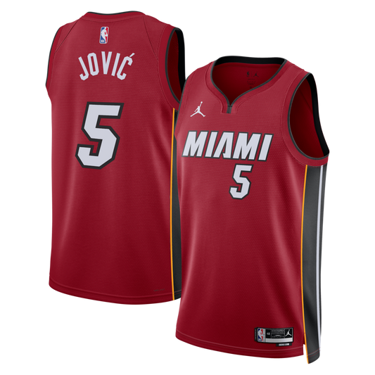 MIA Jordan Statement Edition Swingman Jersey - Red - Nikola Jovi? - Unisex RTJ Basketball 609