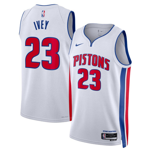 DET Association Edition Swingman Jersey - White - Jaden Ivey - Unisex RTJ Basketball 706