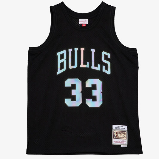 Chicago Bulls Iridescent Swingman Jersey Scottie Pippen 1997 stitched basketball jersey for game day fanwear