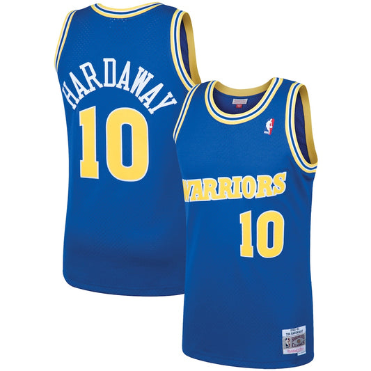 Men's M&N Tim Hardaway Royal GSW 1990 Hardwood Classics Swingman Player Jersey RTJ Basketball 703