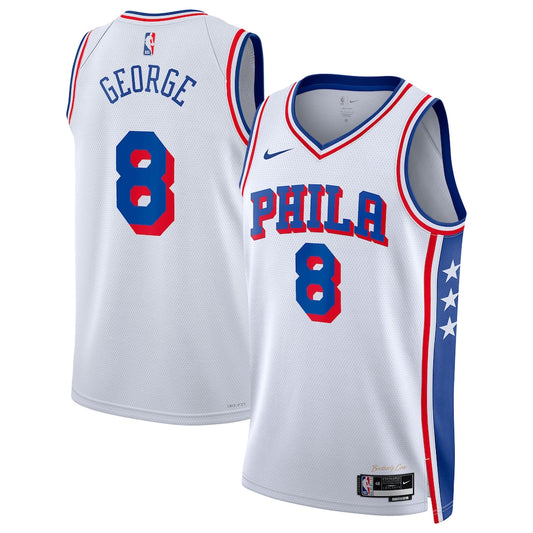 PHI Association Edition Swingman Jersey - White - Paul George - Unisex RTJ Basketball 629