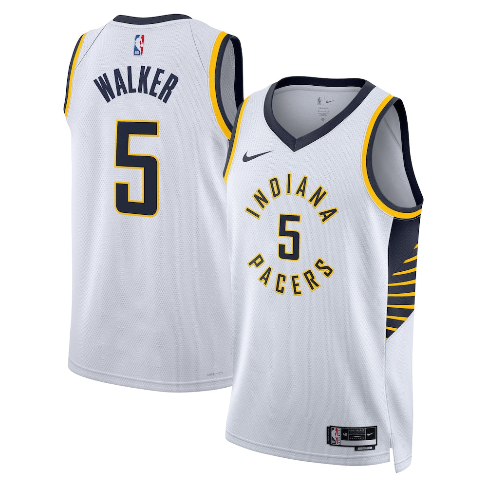 Indiana Pacers Association Edition Swingman Jersey White Jarace Walker Unisex stitched basketball jersey for game day fanwear
