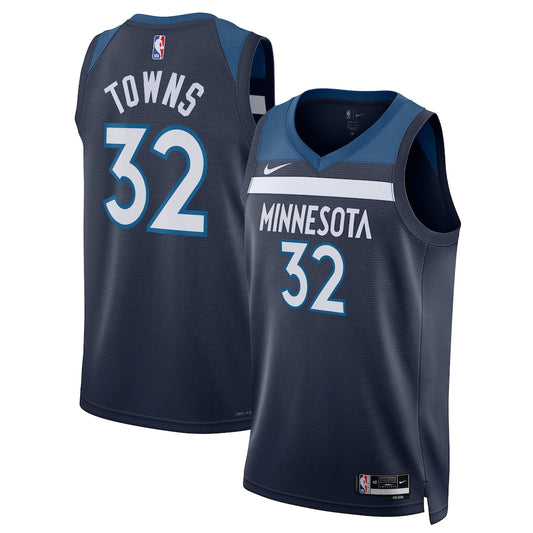 MIN Icon Edition Swingman Jersey - Navy - Karl-Anthony Towns - Unisex RTJ Basketball 695