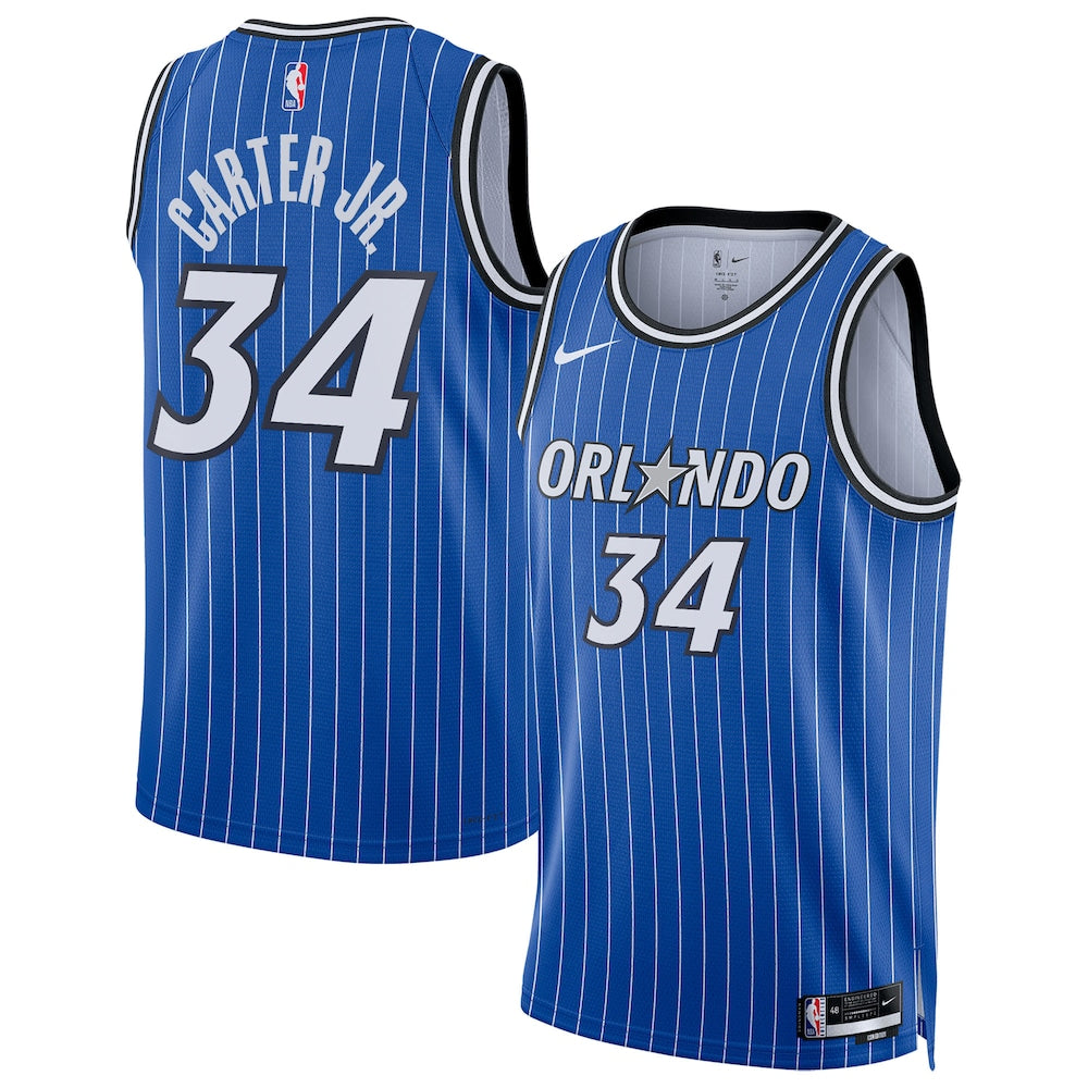 Orlando Magic Replica Icon Edition Swingman Jersey Blue Wendell Carter Jr Unisex stitched basketball jersey for game day