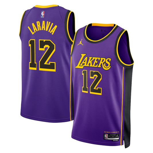 LAL Jordan Statement Edition Swingman Jersey - Purple - Jake LaRavia - Unisex RTJ Basketball 739
