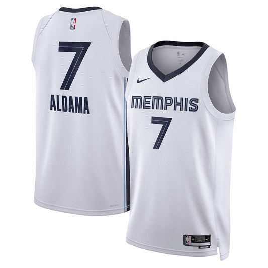 MEM Association Edition Swingman Jersey - White - Santi Aldama - Unisex RTJ Basketball 615