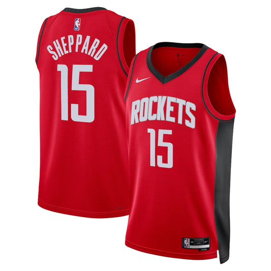 HOU Icon Swingman Jersey - Red - Reed Sheppard - Unisex RTJ Basketball 664