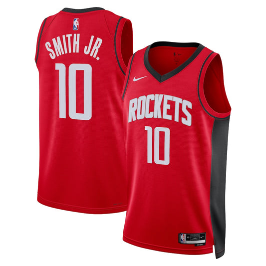 HOU Icon Edition Swingman Jersey - Red - Jabari Smith Jr. - Unisex RTJ Basketball 687