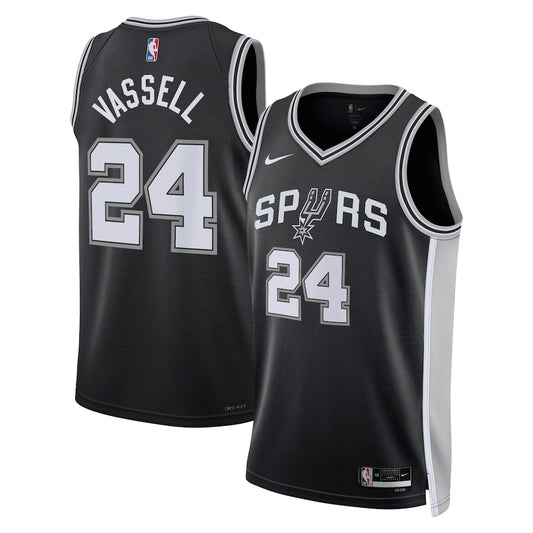 SAS Icon Edition Swingman Jersey - Black - Devin Vassell - Unisex RTJ Basketball 630
