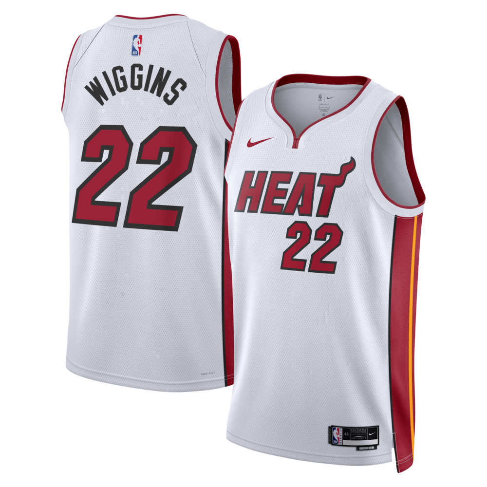Miami Heat Association Edition Swingman Jersey White Andrew Wiggins Unisex stitched basketball jersey for game day fanwear