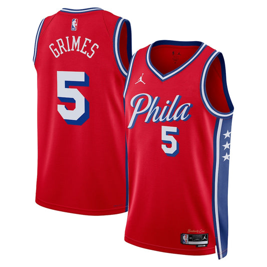 PHI Jordan Statement Edition Swingman Jersey - Red - Quentin Grimes - Unisex RTJ Basketball 612