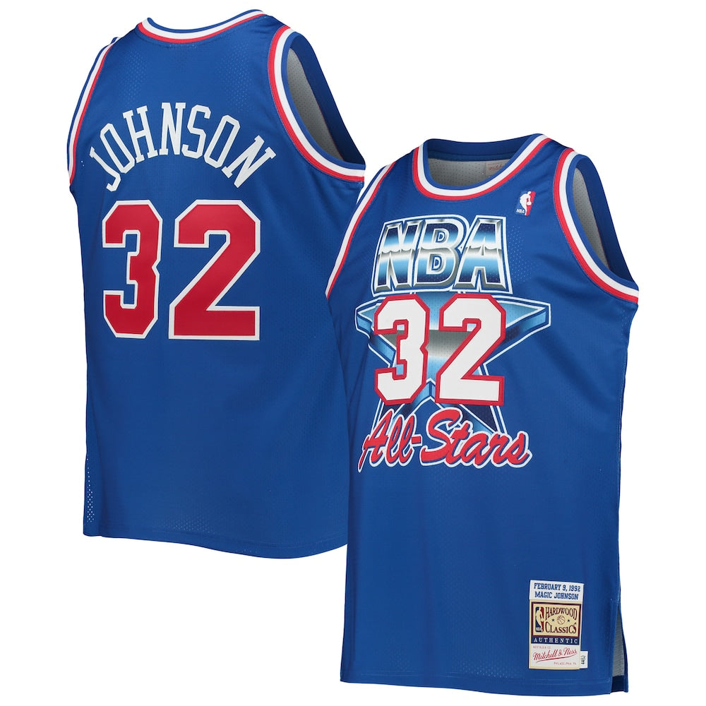 Magic Johnson Royal Western Conference Hardwood Classics 1992 Nba All Star Game Jersey stitched basketball jersey for game