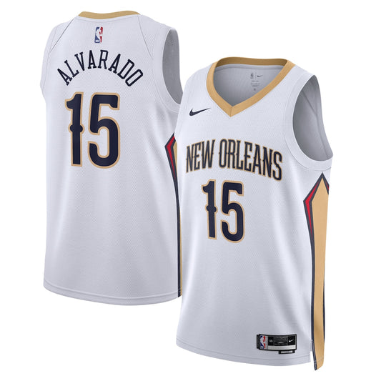 NOP Association Edition Swingman Jersey - White - Jose Alvarado - Unisex RTJ Basketball 681