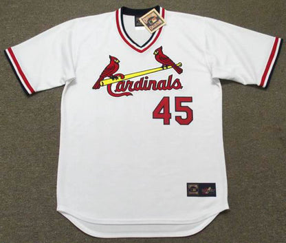 Bob Gibson St Louis Cardinals 1974 Cooperstown Throwback Home Stitched Jersey jersey front view