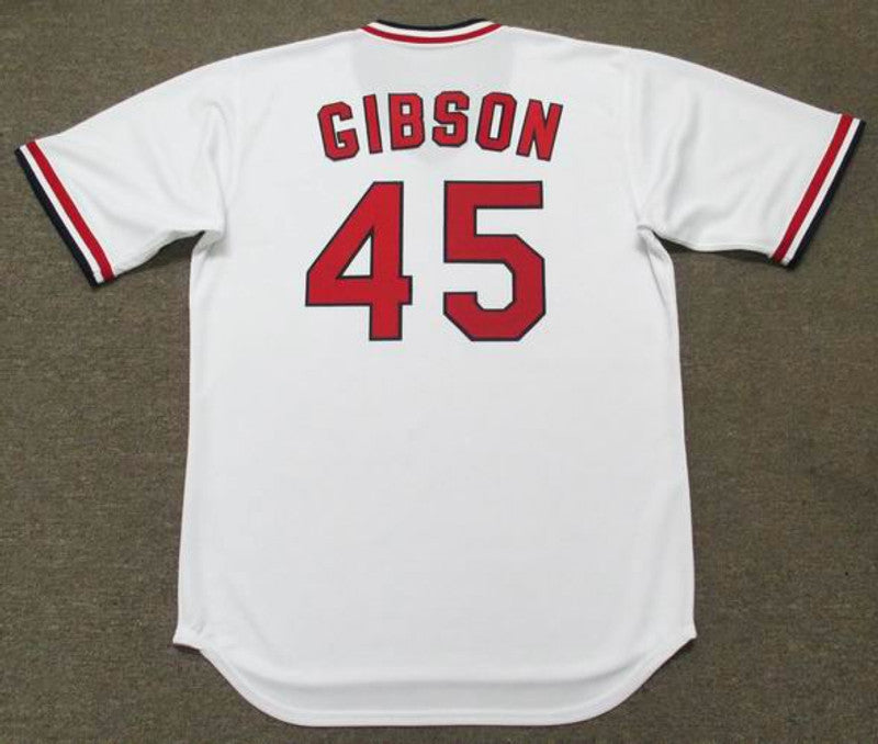 Bob Gibson St Louis Cardinals 1974 Cooperstown Throwback Home Stitched Jersey jersey front view