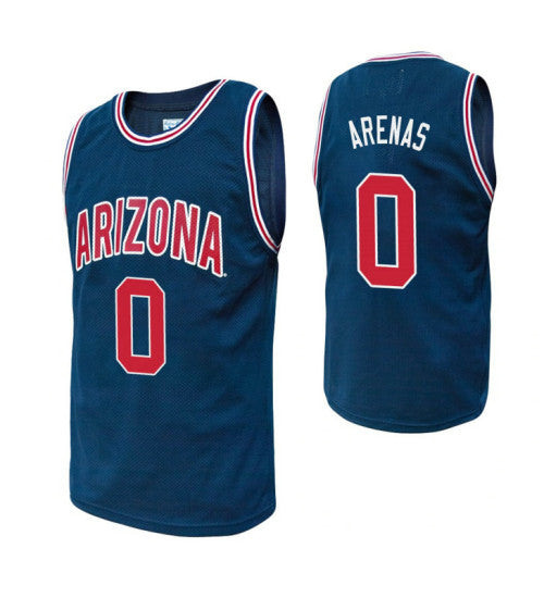 Arizona Wildcats 0 Gilbert Arenas Navy College Basketball Jersey stitched basketball jersey for game day fanwear