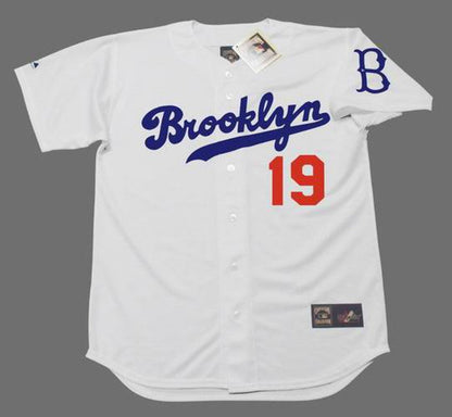 Jim Gilliam Brooklyn Dodgers Cooperstown Throwback Baseball Jersey jersey front view