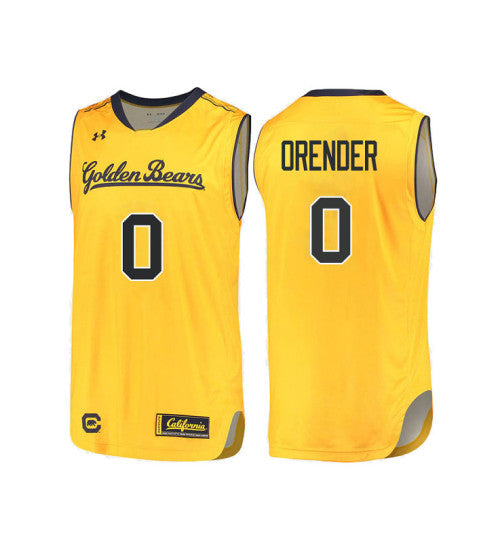 California Golden Bears 0 Jacob Orender College Basketball Jersey Gold 6495 | Stitched Jersey RTJS 5253