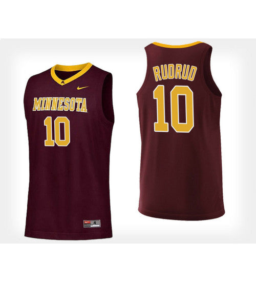 Minnesota Golden Gophers 10 Brady Rudrud Maroon Home College Basketball Jersey | Stitched Jersey RTJS 8429