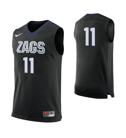 Gonzaga Bulldogs 11 Joel Ayayi College Basketball Jersey Black stitched retro jersey