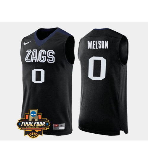 Gonzaga Bulldogs 0 Silas Melson Black Alternate College Basketball Jersey | Stitched Jersey RTJS 4385